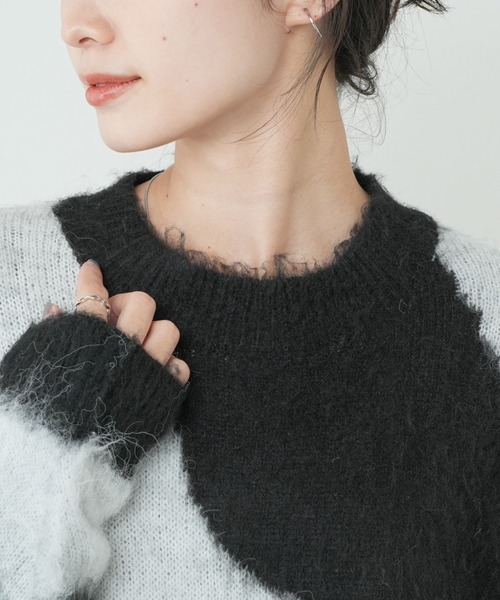 WEGO（ウィゴー）の「WEGO/ガラニットプルオーバー（ニット/セーター・レディース・サックスブルー/ブラック・FREE）」の5枚目の写真