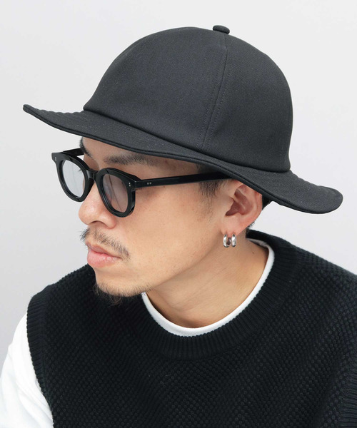 日本製 ホップサック フラット ミドルブリム つば広 メトロハット（ハット）｜Mr.COVER（ミスターカバー）