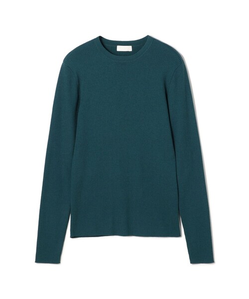 スーパーエクストラファインウールリブ クルーネックプルオーバー