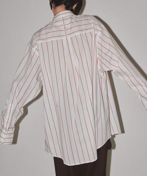 TODAYFUL（トゥデイフル）の「【TODAYFUL/トゥデイフル】ストライプオーバーシャツ（シャツ/ブラウス・レディース・ダークグレー/ホワイト・FREE）」の5枚目の写真