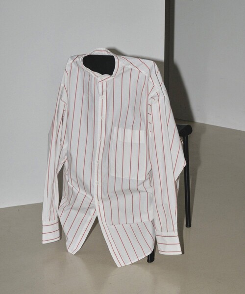 TODAYFUL（トゥデイフル）の「【TODAYFUL/トゥデイフル】ストライプオーバーシャツ（シャツ/ブラウス・レディース・ダークグレー/ホワイト・FREE）」の6枚目の写真