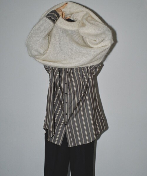 TODAYFUL（トゥデイフル）の「【TODAYFUL/トゥデイフル】ストライプオーバーシャツ（シャツ/ブラウス・レディース・ダークグレー/ホワイト・FREE）」の10枚目の写真