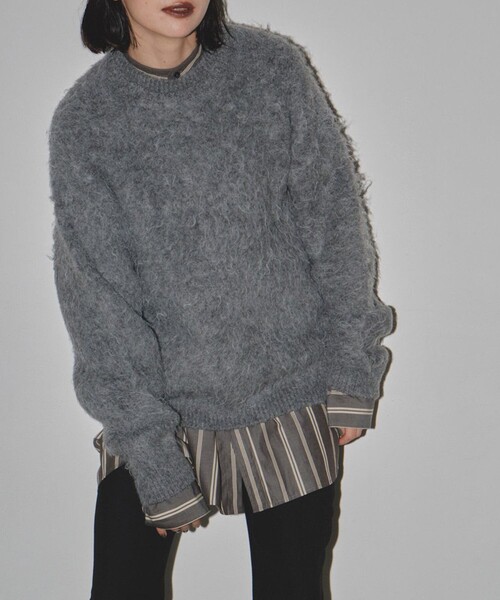 TODAYFUL（トゥデイフル）の「【TODAYFUL/トゥデイフル】ストライプオーバーシャツ（シャツ/ブラウス・レディース・ダークグレー/ホワイト・FREE）」の13枚目の写真