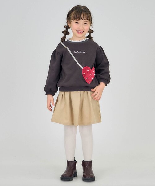 apres les cours（アプレレクール）の「インパンツ付きあったかギャザースカート（スカート・キッズ・ベージュ/ラベンダー/レッド/ブラック・110/120/140/90/100/130/80）」の16枚目の写真