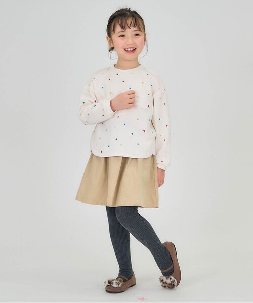 apres les cours（アプレレクール）の「インパンツ付きあったかギャザースカート（スカート・キッズ・ベージュ/ラベンダー/レッド/ブラック・110/120/140/90/100/130/80）」の19枚目の写真