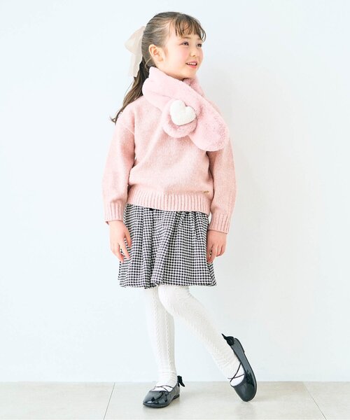 apres les cours（アプレレクール）の「インパンツ付きあったかギャザースカート（スカート・キッズ・ベージュ/ラベンダー/レッド/ブラック・110/120/140/90/100/130/80）」の20枚目の写真