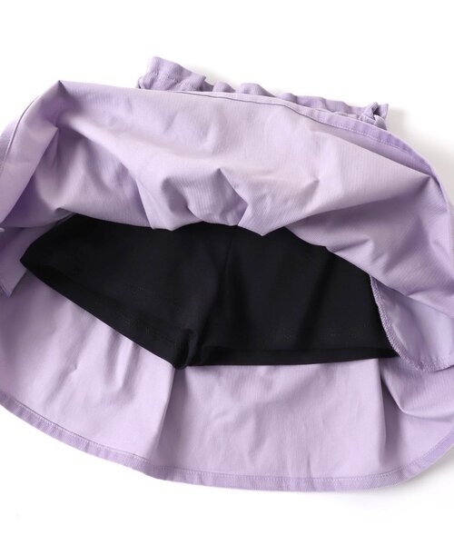 apres les cours（アプレレクール）の「インパンツ付きあったかギャザースカート（スカート・キッズ・ベージュ/ラベンダー/レッド/ブラック・110/120/140/90/100/130/80）」の5枚目の写真