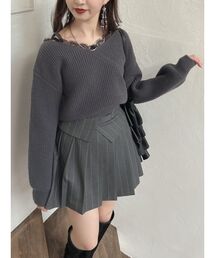 dazzlin | レースレイヤードオーバーニットトップス(ニット/セーター)