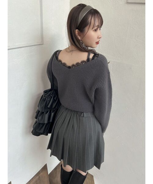 dazzlin（ダズリン）の「レースレイヤードオーバーニット