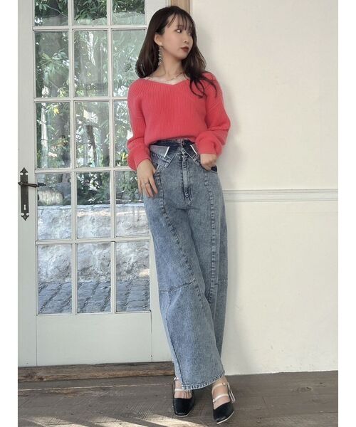 kolor トップス　新品 セール】レースレイヤードオーバーニットトップス（ニット