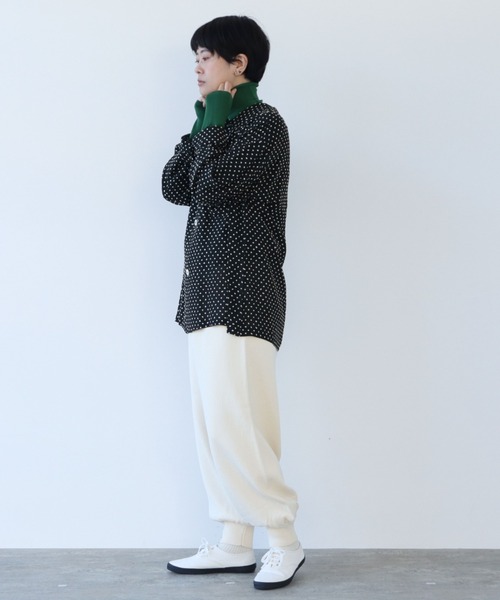 yuni ユニ 綿ニットパンツ ホワイト