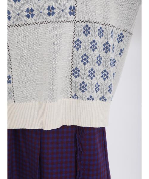 Samansa Mos2（サマンサ モスモス）の「パネルジャカードニット（ニット/セーター・レディース・ベージュ/オフホワイト/ブラック・F）」の22枚目の写真