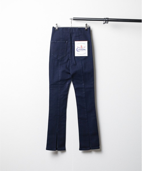CIMARRON(シマロン)の「『CIMARRON JEANS』 FIT FLARE PANTS(デニムパンツ・レディース・オレンジ/インディゴブルー/グレイッシュベージュ/ブラック・25/24/26)」の5枚目の写真