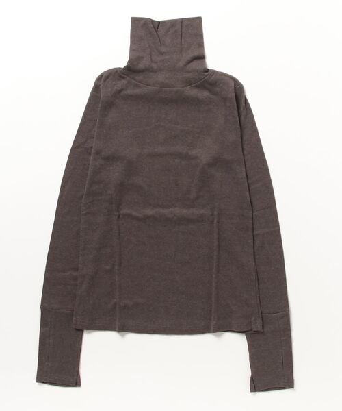 atONE(アットワン)の「atONE ハイネック指穴カットソー(Tシャツ/カットソー・レディース・チャコールグレー/オフホワイト/グレイッシュベージュ/ブラック/カーキ・3L/4L/L/LL/M)」の12枚目の写真