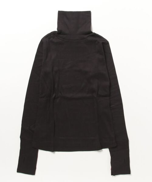 atONE(アットワン)の「atONE ハイネック指穴カットソー(Tシャツ/カットソー・レディース・チャコールグレー/オフホワイト/グレイッシュベージュ/ブラック/カーキ・3L/4L/L/LL/M)」の11枚目の写真