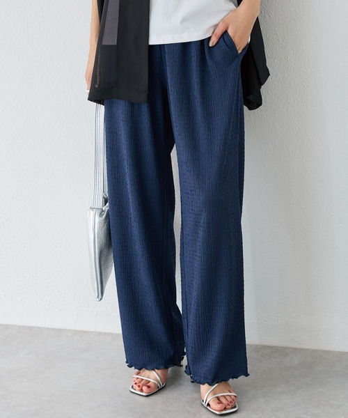 LAVEANGE（ラビアンジェ）の「楊柳カットソーイージーパンツ（その他パンツ・レディース・ブルー/ブラック/ブラウン/ピンク/ネイビー/グリーン・3L/LL/L/M/4L/5L）」の4枚目の写真