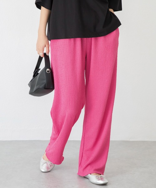 LAVEANGE（ラビアンジェ）の「楊柳カットソーイージーパンツ（その他パンツ・レディース・ブルー/ブラック/ブラウン/ピンク/ネイビー/グリーン・3L/LL/L/M/4L/5L）」の6枚目の写真