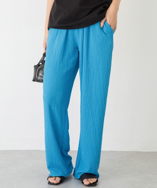 LAVEANGE（ラビアンジェ）の「楊柳カットソーイージーパンツ（その他パンツ・レディース・ブルー/ブラック/ブラウン/ピンク/ネイビー/グリーン・3L/LL/L/M/4L/5L）」の5枚目の写真