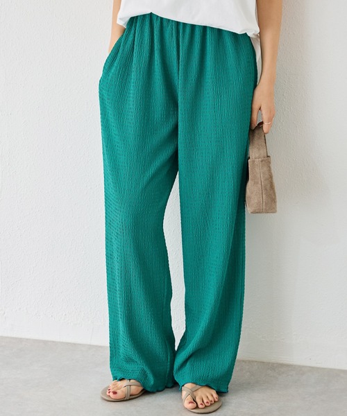 LAVEANGE（ラビアンジェ）の「楊柳カットソーイージーパンツ（その他パンツ・レディース・ブルー/ブラック/ブラウン/ピンク/ネイビー/グリーン・3L/LL/L/M/4L/5L）」の3枚目の写真