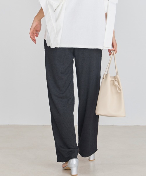 LAVEANGE（ラビアンジェ）の「楊柳カットソーイージーパンツ（その他パンツ・レディース・ブルー/ブラック/ブラウン/ピンク/ネイビー/グリーン・3L/LL/L/M/4L/5L）」の7枚目の写真