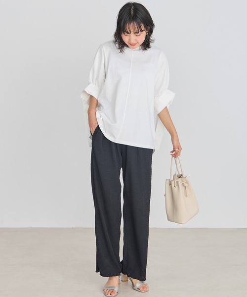LAVEANGE（ラビアンジェ）の「楊柳カットソーイージーパンツ（その他パンツ・レディース・ブルー/ブラック/ブラウン/ピンク/ネイビー/グリーン・3L/LL/L/M/4L/5L）」の9枚目の写真