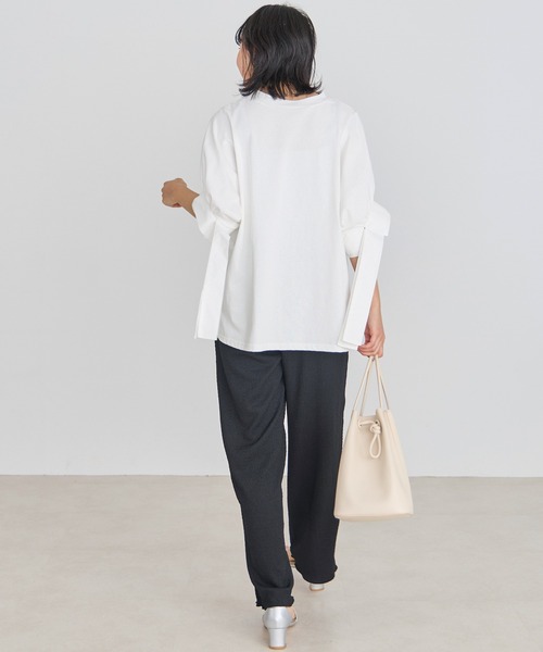 LAVEANGE（ラビアンジェ）の「楊柳カットソーイージーパンツ（その他パンツ・レディース・ブルー/ブラック/ブラウン/ピンク/ネイビー/グリーン・3L/LL/L/M/4L/5L）」の12枚目の写真