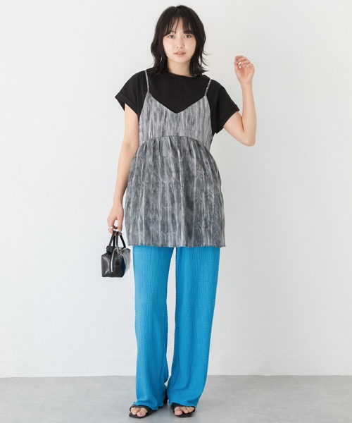 LAVEANGE（ラビアンジェ）の「楊柳カットソーイージーパンツ（その他パンツ・レディース・ブルー/ブラック/ブラウン/ピンク/ネイビー/グリーン・3L/LL/L/M/4L/5L）」の16枚目の写真