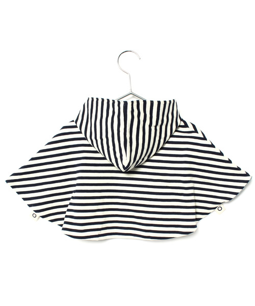 SHIPS（シップス）の「SHIPS KIDS:15FW ボーダー×ダンガリー マント（その他アウター・キッズ・レッド/ネイビー・ONE SIZE）」の3枚目の写真