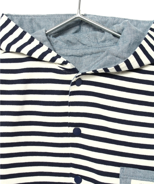 SHIPS（シップス）の「SHIPS KIDS:15FW ボーダー×ダンガリー マント（その他アウター・キッズ・レッド/ネイビー・ONE SIZE）」の4枚目の写真