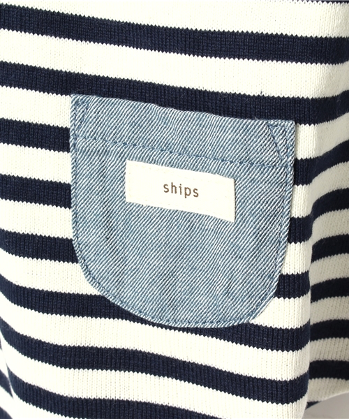 SHIPS（シップス）の「SHIPS KIDS:15FW ボーダー×ダンガリー マント（その他アウター・キッズ・レッド/ネイビー・ONE SIZE）」の6枚目の写真