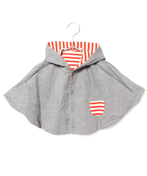 SHIPS（シップス）の「SHIPS KIDS:15FW ボーダー×ダンガリー マント（その他アウター・キッズ・レッド/ネイビー・ONE SIZE）」の12枚目の写真