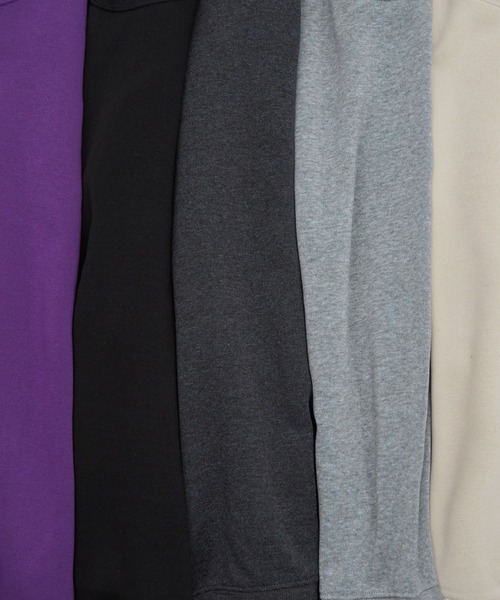 improves(インプローブス)の「裏起毛 無地 ドルマン クルートレーナー(スウェット・メンズ・杢グレー/ブラック/グレイッシュベージュ/パープル/チャコール・LARGE/MEDIUM/X-LARGE)」の22枚目の写真