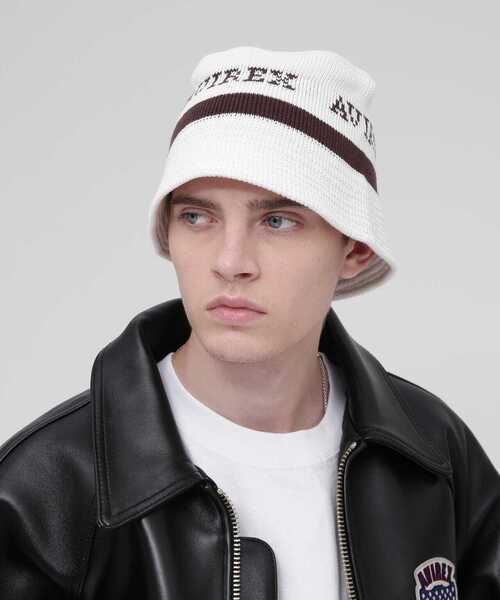 AVIREX（アヴィレックス）の「KNIT BUCKET HAT/ニットバケットハット（ハット・メンズ・ホワイト/ブラック・F）」の3枚目の写真