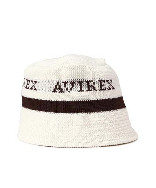 AVIREX（アヴィレックス）の「KNIT BUCKET HAT/ニットバケットハット（ハット・メンズ・ホワイト/ブラック・F）」の12枚目の写真