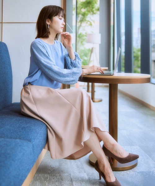 7days Life Styling(セブンデイズライフスタイリング)の「バルーンレース袖ブラウス(シャツ/ブラウス・レディース・オフホワイト/ブラック/サックスブルー・L/S/M/LL)」の14枚目の写真
