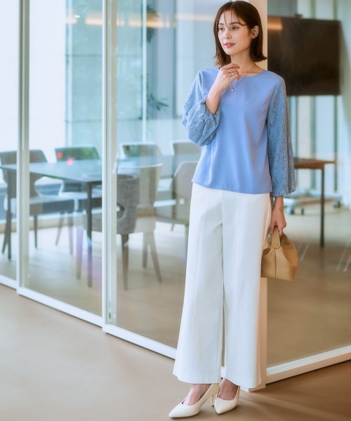 7days Life Styling(セブンデイズライフスタイリング)の「バルーンレース袖ブラウス(シャツ/ブラウス・レディース・オフホワイト/ブラック/サックスブルー・L/S/M/LL)」の12枚目の写真