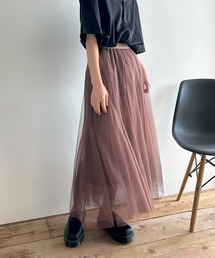 ボリュームチュールスカート ロング丈 シアースカート