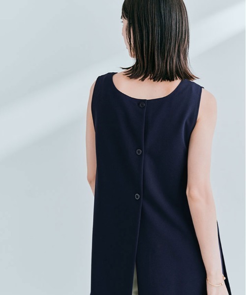 kirakiraShop(キラキラショップ)の「「mochiz」3way セミ フレア ジレ ベスト(ベスト・レディース・ブラック/ネイビー/ライトベージュ/チャコール・L/M)」の19枚目の写真