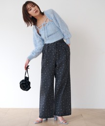 SNIDEL | フラワーデザインデニムパンツ(デニムパンツ)