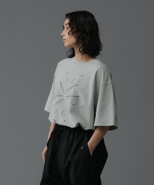 ADAM ET ROPE'（アダムエロペ）の「オーガニックコットン LOGO Tシャツ / UNISEX（Tシャツ/カットソー・メンズ・スミクロ/ライトグリーン/ブルー系その他3・M/L）」の14枚目の写真