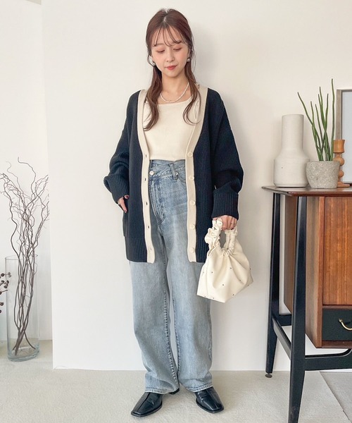 LOWRYS FARM（ローリーズファーム）の「２ＷＡＹスタッズＢＡＧ　100164（ハンドバッグ・レディース・ブラック/アイボリー・FREE）」の7枚目の写真