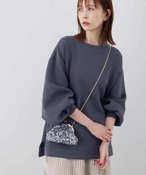 ROPE' PICNIC（ロペピクニック）の「着丈が選べるダンボールプルオーバー（スウェット・レディース・ネイビー/オフホワイト/オレンジ系その他・38/36）」の3枚目の写真