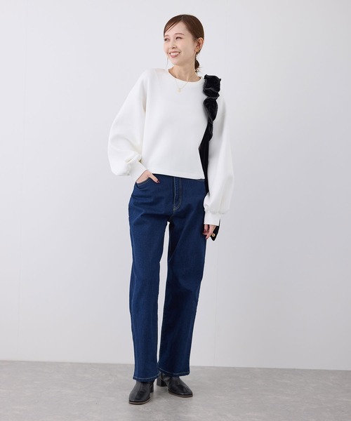 ROPE' PICNIC（ロペピクニック）の「着丈が選べるダンボールプルオーバー（スウェット・レディース・ネイビー/オフホワイト/オレンジ系その他・38/36）」の19枚目の写真