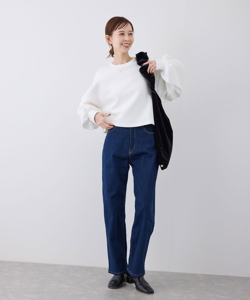 ROPE' PICNIC（ロペピクニック）の「着丈が選べるダンボールプルオーバー（スウェット・レディース・ネイビー/オフホワイト/オレンジ系その他・38/36）」の20枚目の写真