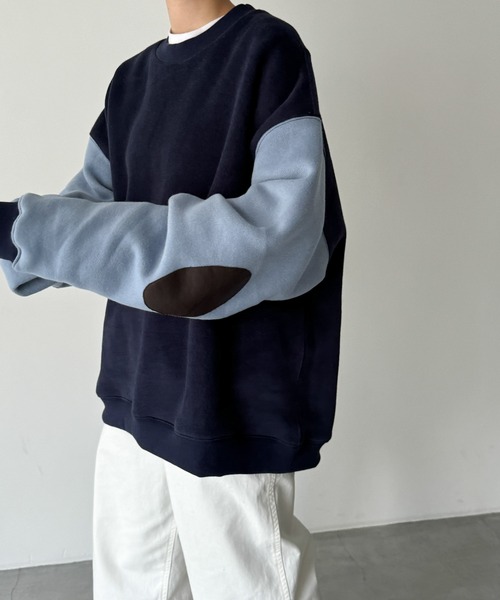 choice_cnl　エルボーパッチ配色トレーナー