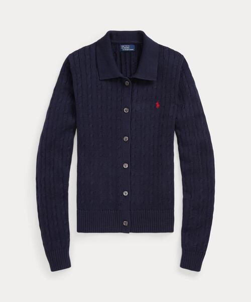 現行QRタグ POLO RALPH LAUREN ケーブルニット カーディガン POLO Ralph Lauren ケーブルニットカーディガン