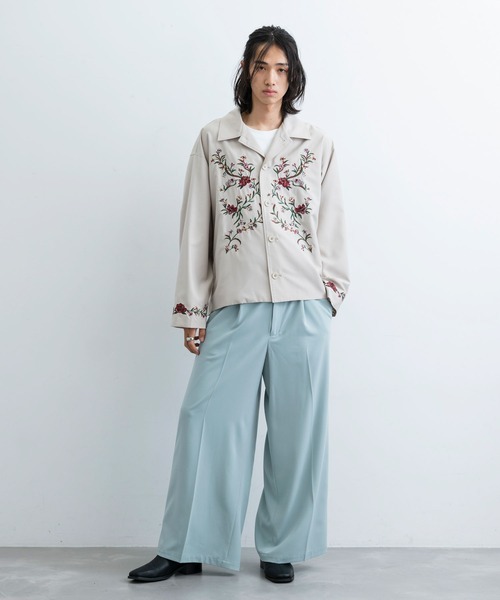 JUNRED(ジュンレッド)の「レトロフラワーデコブルゾン(ブルゾン・メンズ・オフホワイト/チャコールグレー/ブラック・L/M/S)」の10枚目の写真