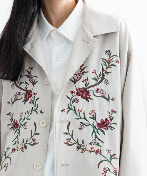 JUNRED(ジュンレッド)の「レトロフラワーデコブルゾン(ブルゾン・メンズ・オフホワイト/チャコールグレー/ブラック・L/M/S)」の20枚目の写真