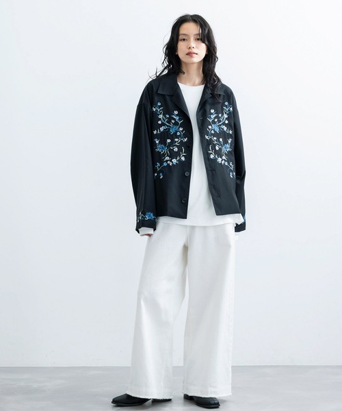 JUNRED(ジュンレッド)の「レトロフラワーデコブルゾン(ブルゾン・メンズ・オフホワイト/チャコールグレー/ブラック・L/M/S)」の21枚目の写真