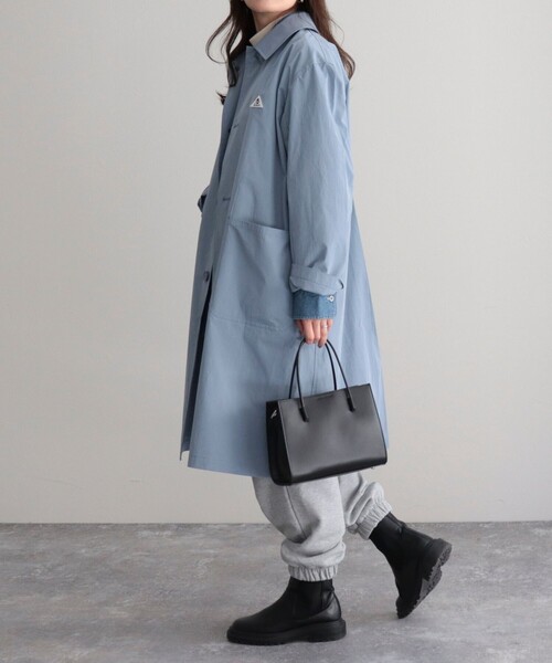 GEVACO（ゲバコ）の「【GEVACO/ゲバコ】ウェザーステンカラーコート（ステンカラーコート・レディース・サックスブルー/カーキ/ベージュ・38/36）」の8枚目の写真